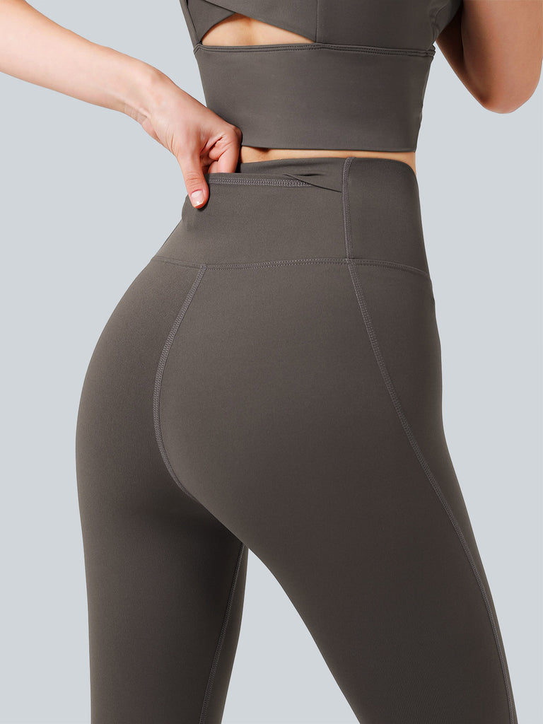Women's Knitted Nylon Yoga Leggings Sustainable Yoga Bottoms - BERLOOK