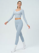 Women's Knitted Nylon Yoga Leggings Sustainable Yoga Bottoms - BERLOOK
