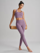 Women's Knitted Nylon Yoga Leggings Sustainable Yoga Bottoms - BERLOOK
