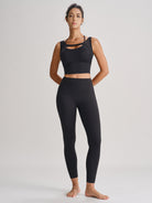 Women's Knitted Nylon Yoga Leggings Sustainable Yoga Bottoms - BERLOOK