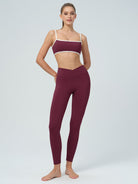 Women's Knitted Nylon Yoga Leggings Sustainable Yoga Bottoms - BERLOOK