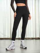Women's Knitted Nylon Yoga Leggings Sustainable Yoga Bottoms - BERLOOK