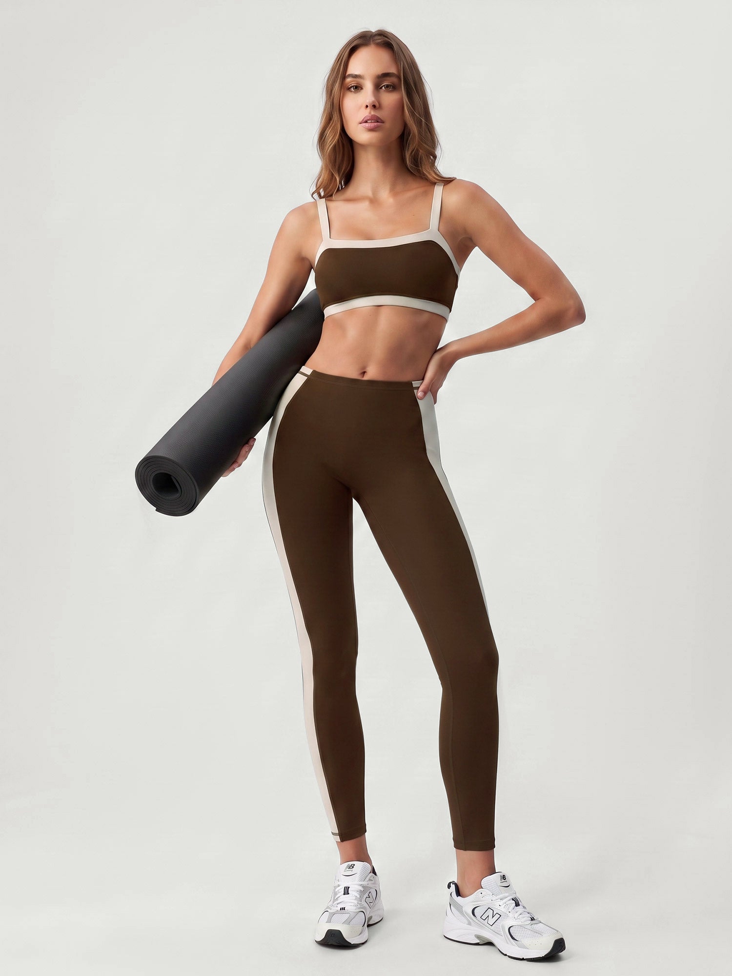 Women's Knitted Nylon Yoga Leggings Sustainable Yoga Bottoms - BERLOOK