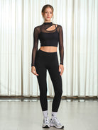 Women's Knitted Nylon Yoga Leggings Sustainable Yoga Bottoms - BERLOOK
