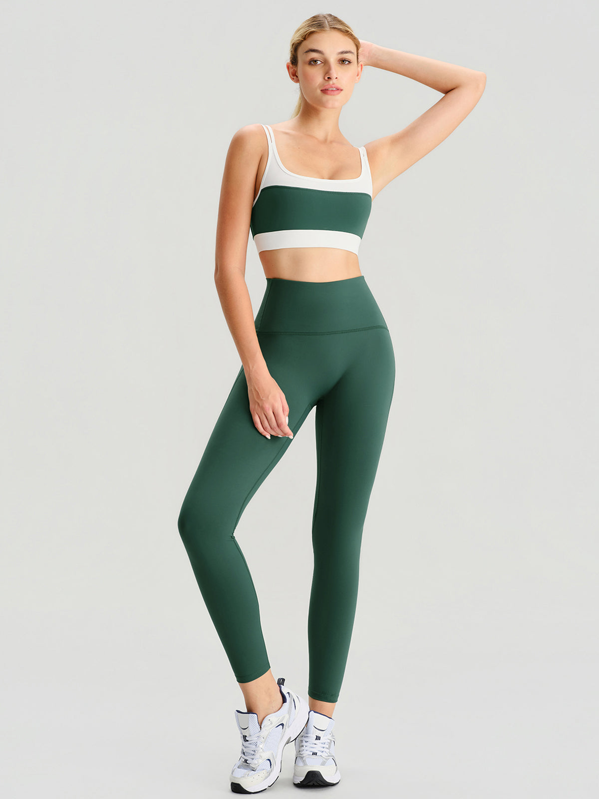 Women's Knitted Nylon Yoga Leggings Sustainable Yoga Bottoms - BERLOOK