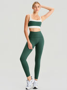 Women's Knitted Nylon Yoga Leggings Sustainable Yoga Bottoms - BERLOOK