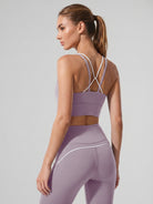 Women's Knitted Nylon Yoga Leggings Sustainable Yoga Bottoms - BERLOOK