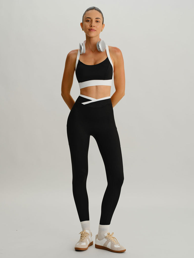 Women's Knitted Nylon Yoga Leggings 25” Sustainable Yoga Bottoms - BERLOOK