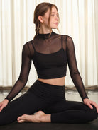 Women's Knitted Nylon Yoga Long Sleeve Top Sustainable - BERLOOK