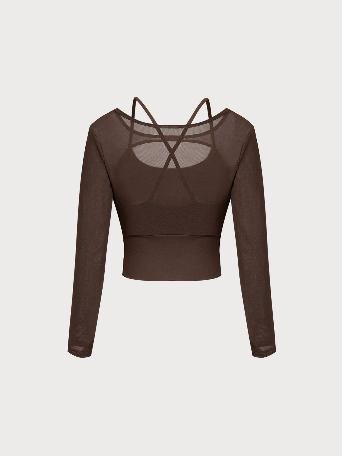 Women's Knitted Nylon Yoga Long Sleeve Top Sustainable Yoga Tops - BERLOOK