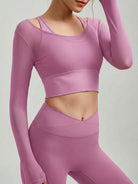 Women's Knitted Nylon Yoga Long Sleeve Top Sustainable Yoga Tops - BERLOOK