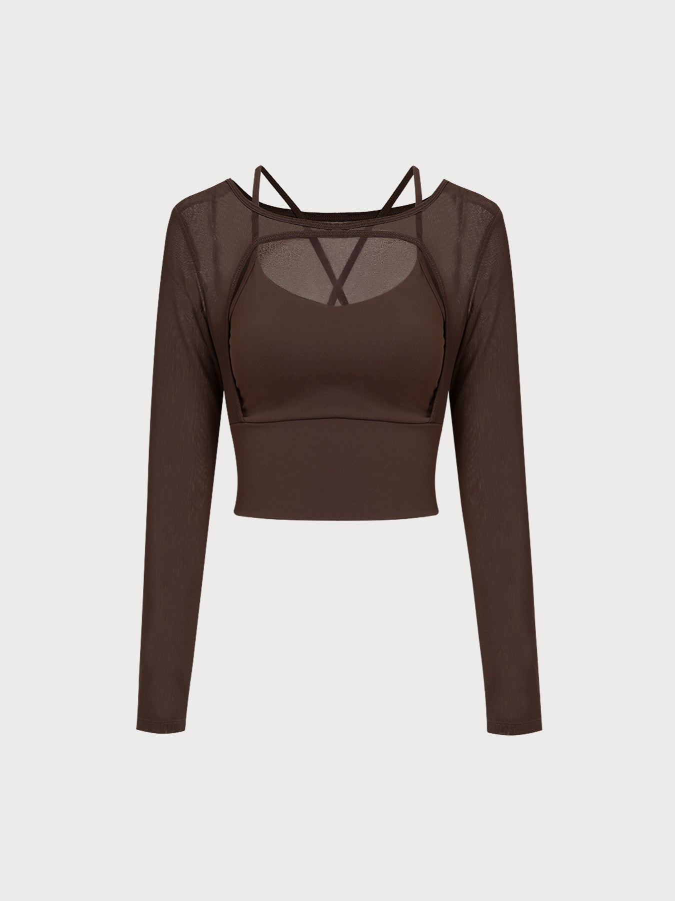 Women's Knitted Nylon Yoga Long Sleeve Top Sustainable Yoga Tops - BERLOOK