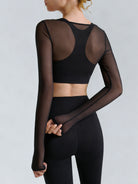 Women's Knitted Nylon Yoga Long Sleeve Tops Sustainable Yoga Tops - BERLOOK