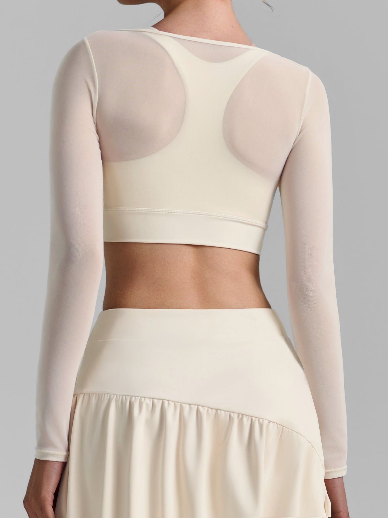 Women's Knitted Nylon Yoga Long Sleeve Tops Sustainable Yoga Tops - BERLOOK