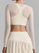 Women's Knitted Nylon Yoga Long Sleeve Tops Sustainable Yoga Tops - BERLOOK
