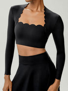 Women's Knitted Nylon Yoga Long Sleeve Tops Sustainable - BERLOOK