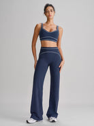 Women's Knitted Nylon Yoga Pants Sustainable Yoga Bottoms - BERLOOK
