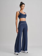 Women's Knitted Nylon Yoga Pants Sustainable Yoga Bottoms - BERLOOK