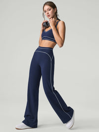 Women's Knitted Nylon Yoga Pants Sustainable Yoga Bottoms - BERLOOK