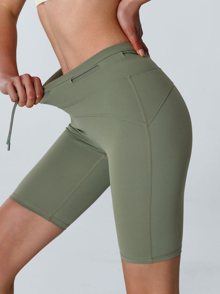 Women's Knitted Nylon Yoga Shorts Sustainable Yoga Bottoms - BERLOOK
