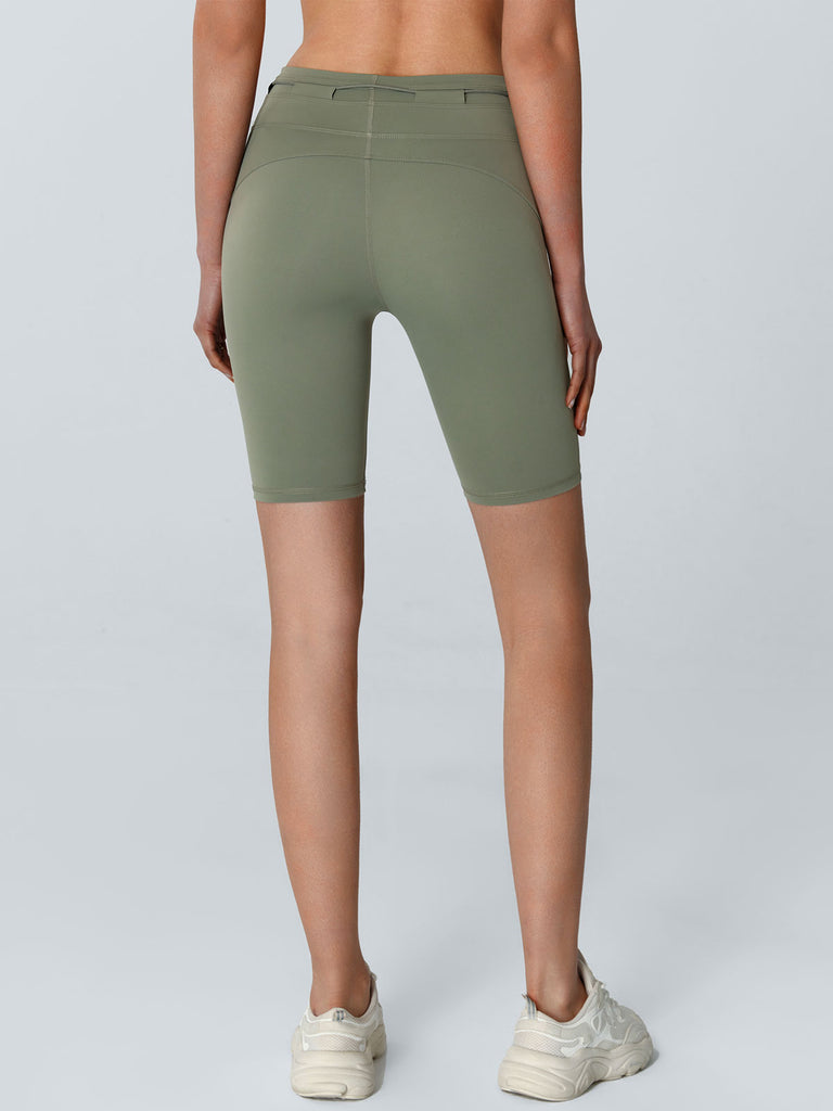 Women's Knitted Nylon Yoga Shorts Sustainable Yoga Bottoms - BERLOOK