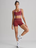 Women's Knitted Nylon Yoga Shorts Sustainable Yoga Bottoms - BERLOOK