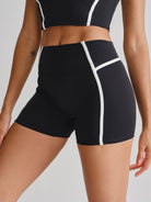 Women's Knitted Nylon Yoga Shorts Sustainable Yoga Bottoms - BERLOOK