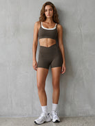 Women's Knitted Nylon Yoga Shorts Sustainable Yoga Bottoms - BERLOOK