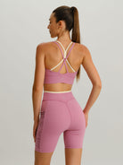Women's Knitted Nylon Yoga Shorts Sustainable Yoga Bottoms - BERLOOK