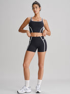 Women's Knitted Nylon Yoga Shorts Sustainable Yoga Bottoms - BERLOOK