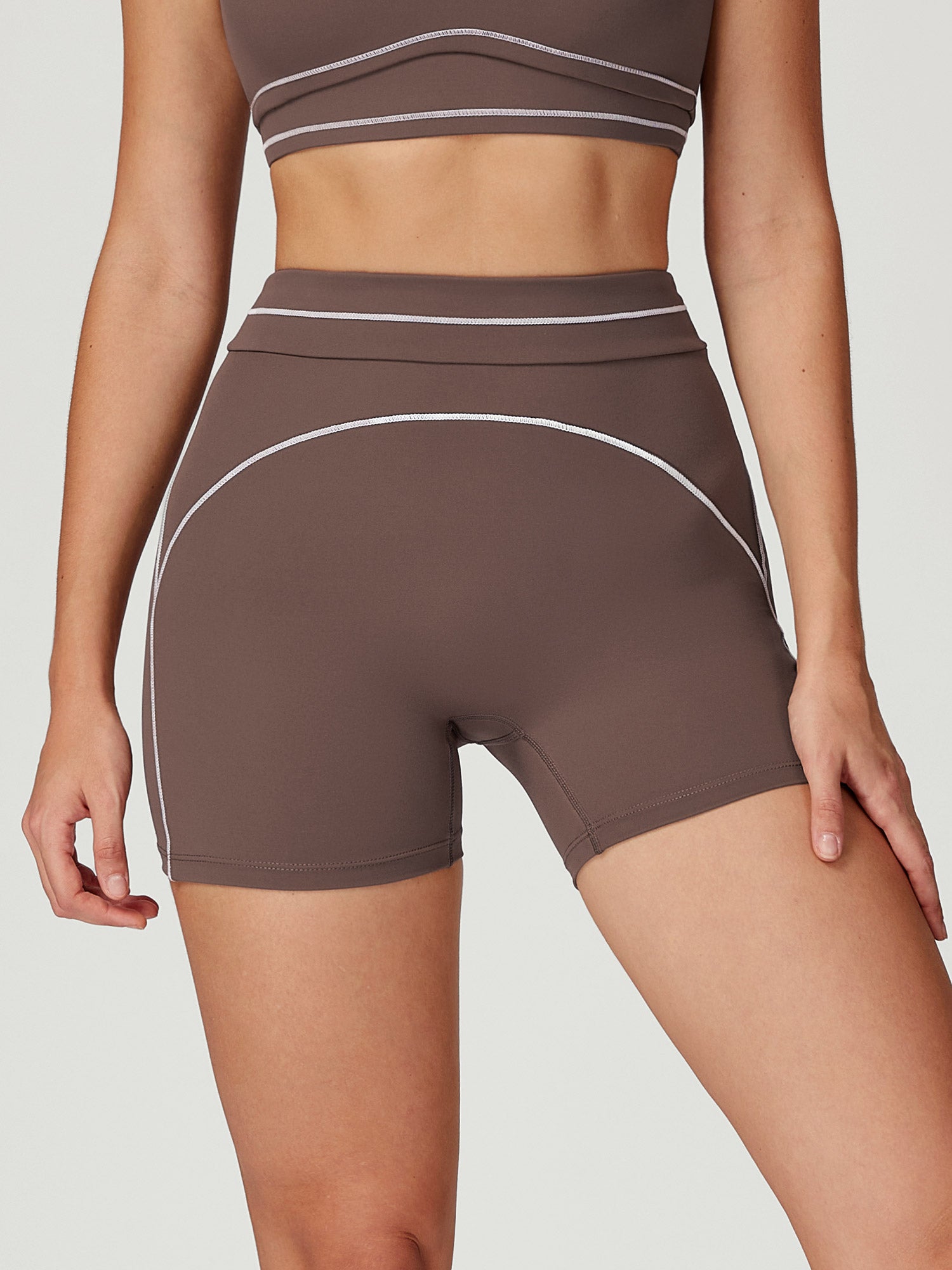 Women's Knitted Nylon Yoga Shorts Sustainable - BERLOOK - 21