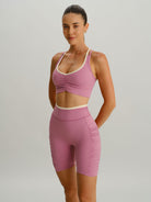 Women's Knitted Nylon Yoga Shorts Sustainable Yoga Bottoms - BERLOOK
