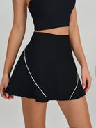 Women's Knitted Nylon Yoga Skirt Sustainable Yoga Bottoms - BERLOOK