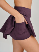 Women's Knitted Nylon Yoga Skirt Sustainable Yoga Bottoms - BERLOOK