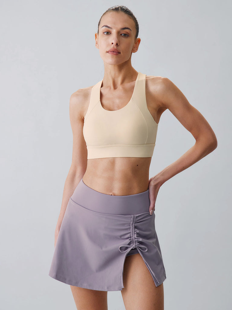 Women's Knitted Nylon Yoga Skirt Sustainable Yoga Bottoms - BERLOOK