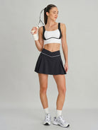 Women's Knitted Nylon Yoga Skirt Sustainable Yoga Bottoms - BERLOOK