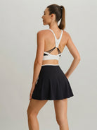 Women's Knitted Nylon Yoga Skirts Sustainable Yoga Bottoms - BERLOOK