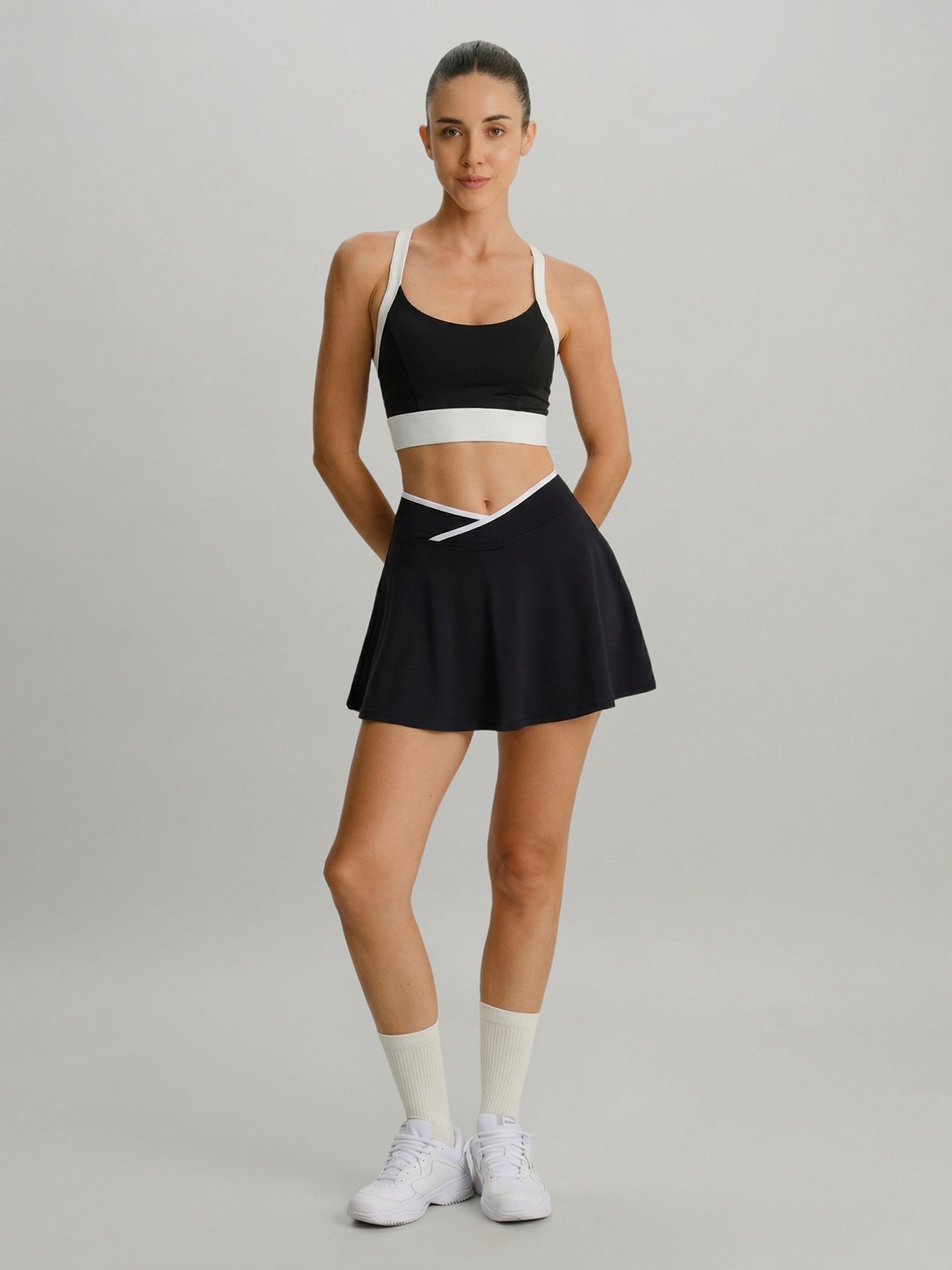 Women's Knitted Nylon Yoga Skirts Sustainable Yoga Bottoms - BERLOOK