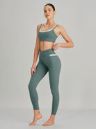 Women's Knitted Nylon Yoga Sports Bra Sustainable Yoga Tops - BERLOOK