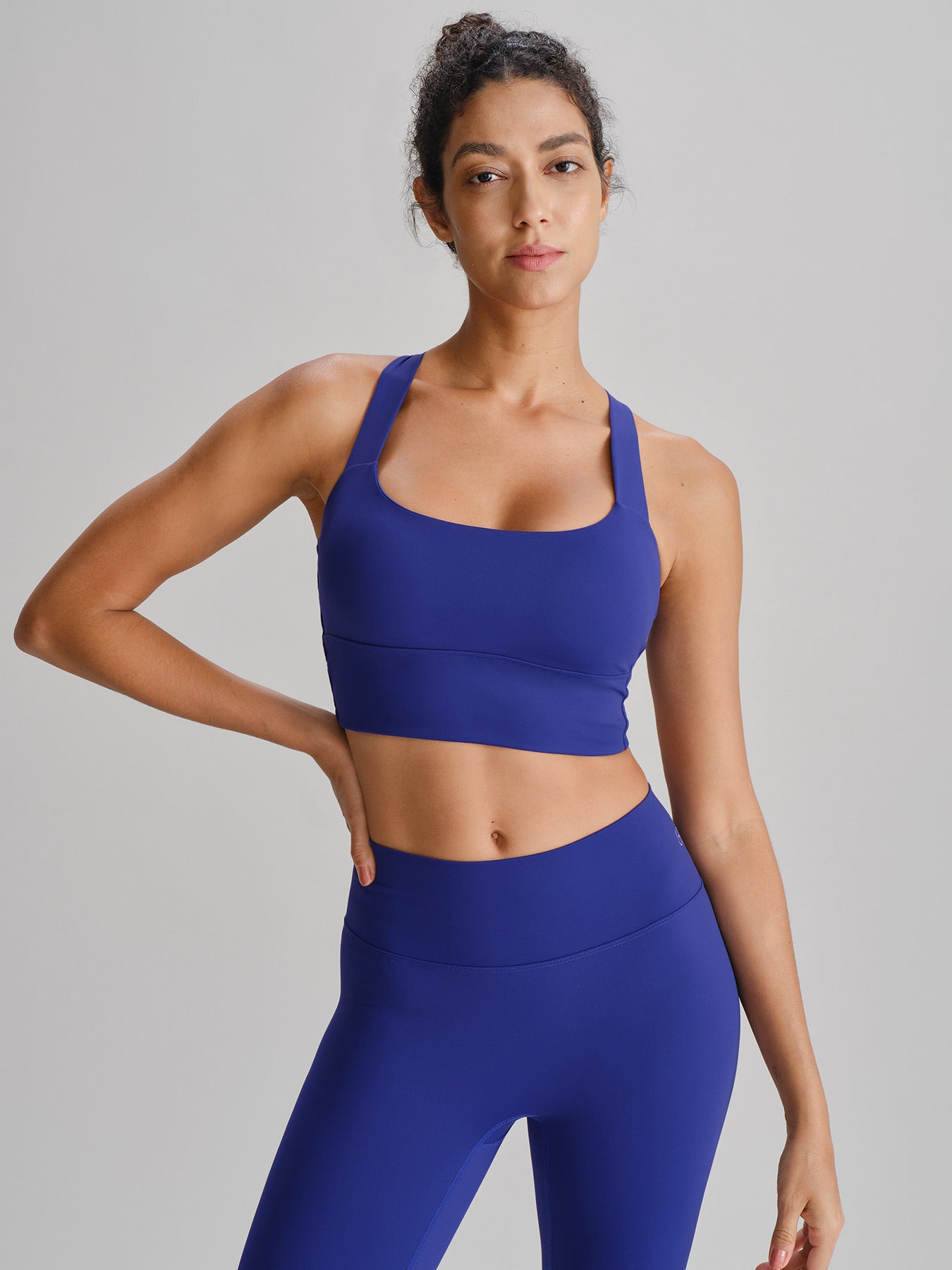 Women's Knitted Nylon Yoga Sports Bra Sustainable Yoga Tops - BERLOOK