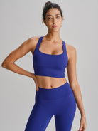 Women's Knitted Nylon Yoga Sports Bra Sustainable Yoga Tops - BERLOOK