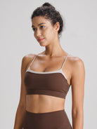 Women's Knitted Nylon Yoga Sports Bra Sustainable Yoga Tops - BERLOOK