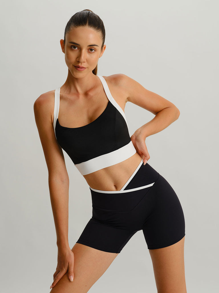 Women's Knitted Nylon Yoga Sports Bra Sustainable Yoga Tops - BERLOOK