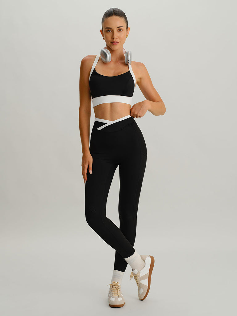 Women's Knitted Nylon Yoga Sports Bra Sustainable Yoga Tops - BERLOOK