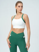 Women's Knitted Nylon Yoga Sports Bra Sustainable Yoga Tops - BERLOOK