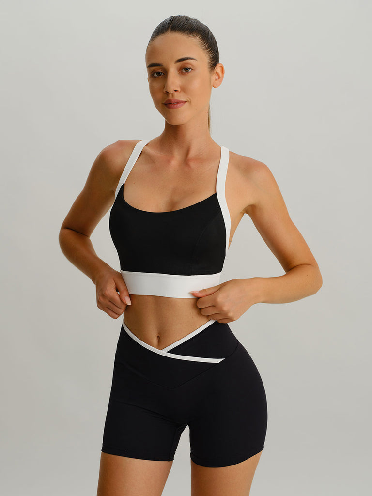 Women's Knitted Nylon Yoga Sports Bra Sustainable Yoga Tops - BERLOOK