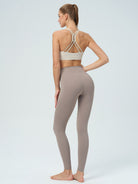 Women's Knitted Nylon Yoga Sports Bra Sustainable Yoga Tops - BERLOOK