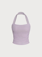 Women's Knitted Nylon Yoga Sports Bra Sustainable Yoga Tops - BERLOOK
