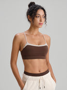 Women's Knitted Nylon Yoga Sports Bra Sustainable Yoga Tops - BERLOOK