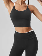 Women's Knitted Nylon Yoga Sports Bras Sustainable Yoga Tops - BERLOOK